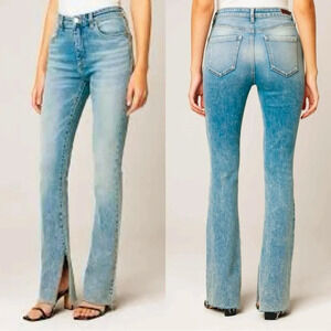 BLANKNYC The Hoyt slim high-rise mini flare jeans, organic cotton size 24